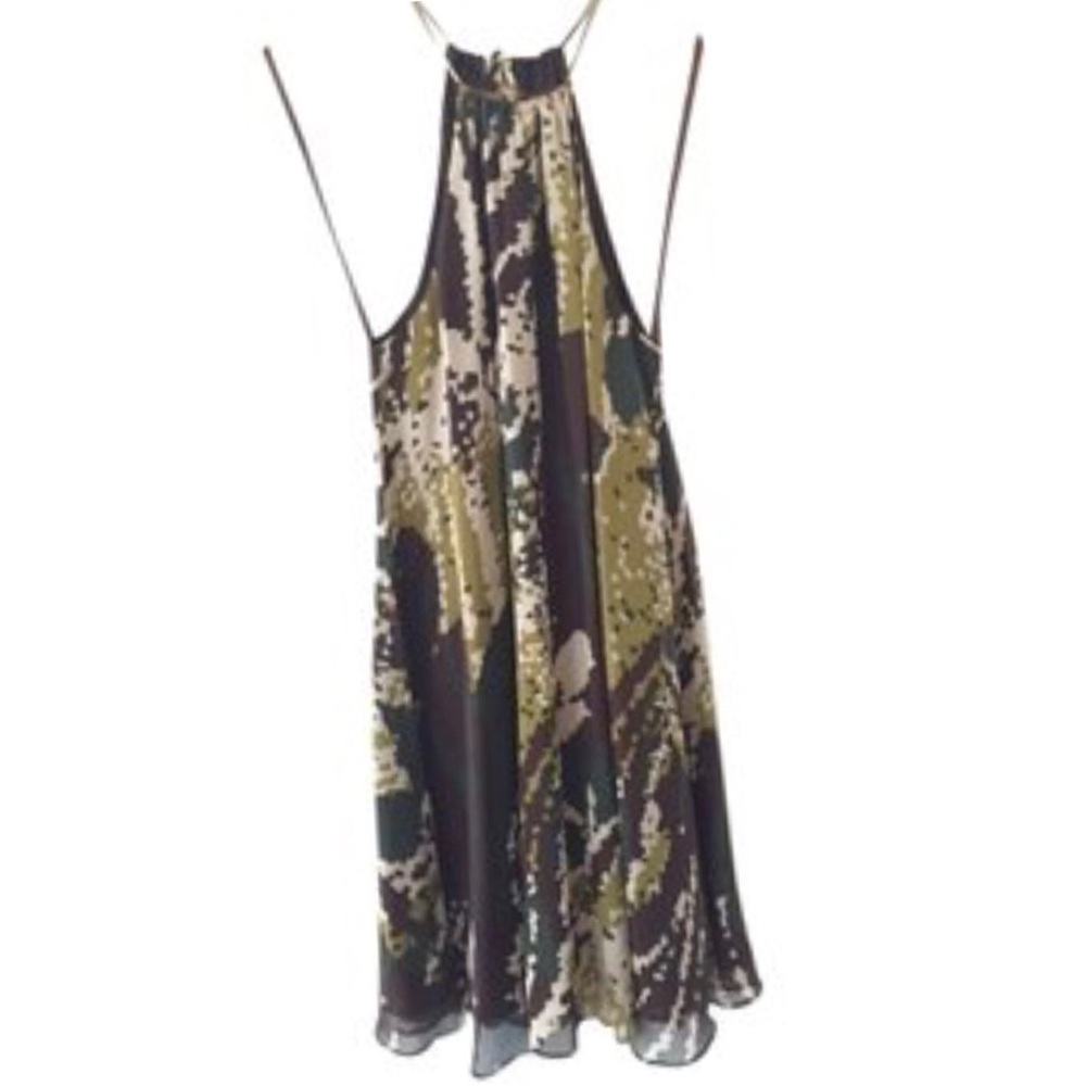 Michael Kors Silk Halter Cocktail Dress